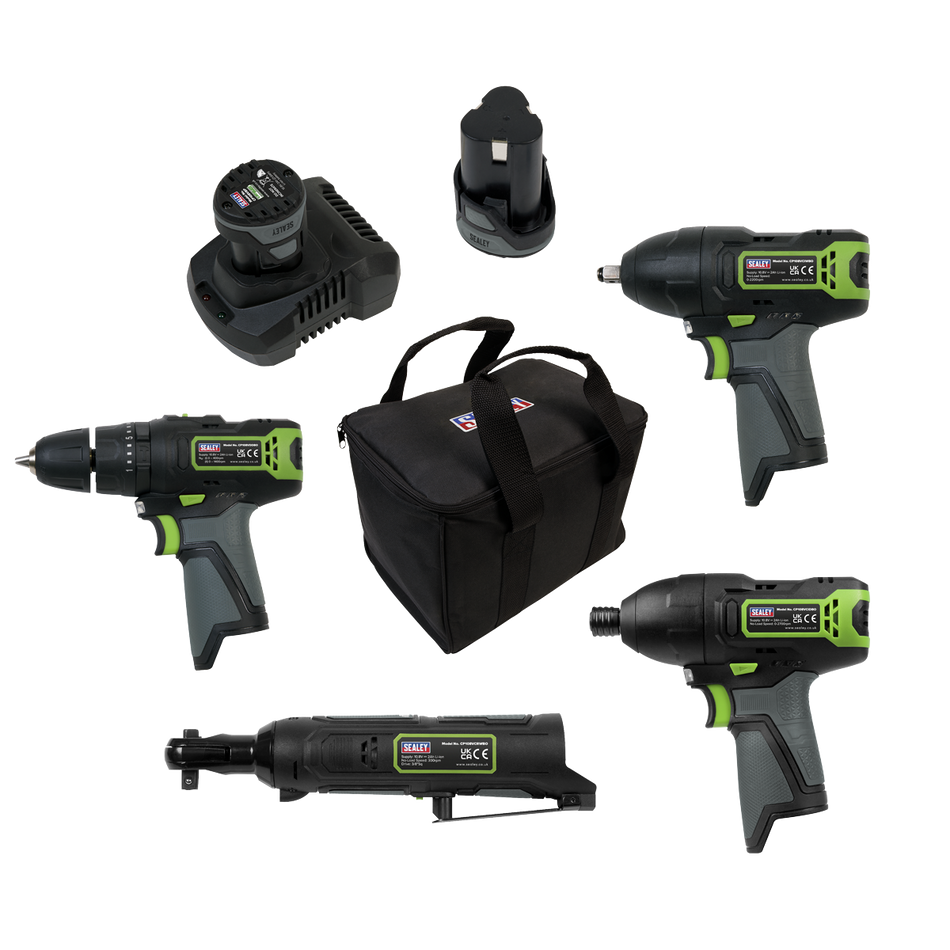 CP108VCOMBO2 4 x SV10.8 Series Cordless Power Tool Kit 10.8V - 2 Batteries