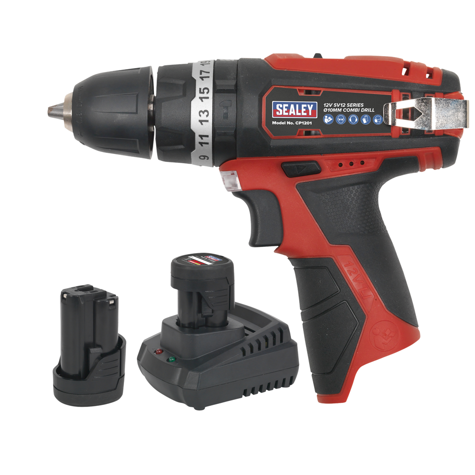 CP1201KIT SV12 Series 10mm Cordless Combi Drill Kit 12V 2Ah - 2 Batteries