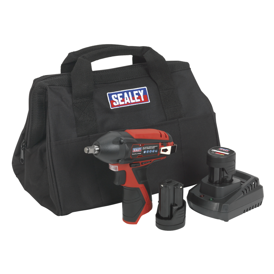 CP1204KIT SV12 Series 3/8"Sq Drive Cordless Impact Wrench Kit 12V 2Ah - 2 Batteries
