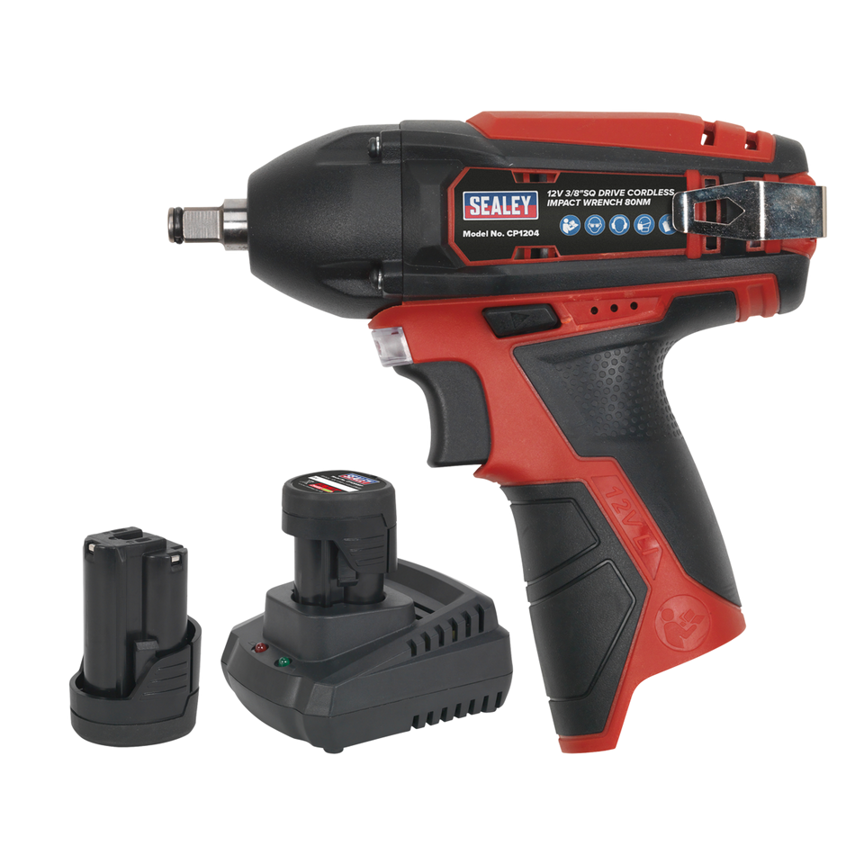 CP1204KIT SV12 Series 3/8"Sq Drive Cordless Impact Wrench Kit 12V 2Ah - 2 Batteries