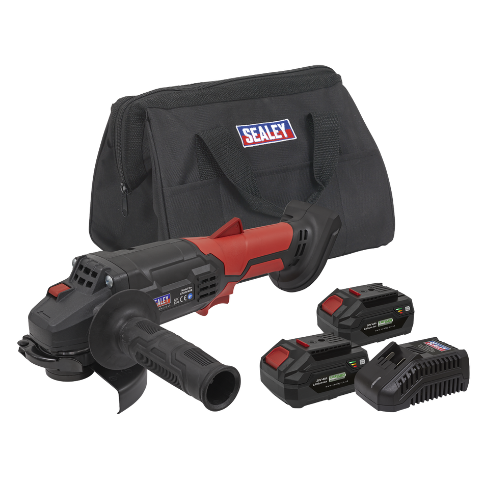 CP20VAGBKIT SV20 Series 115mm Cordless Angle Grinder Kit 20V 4Ah - 2 Batteries