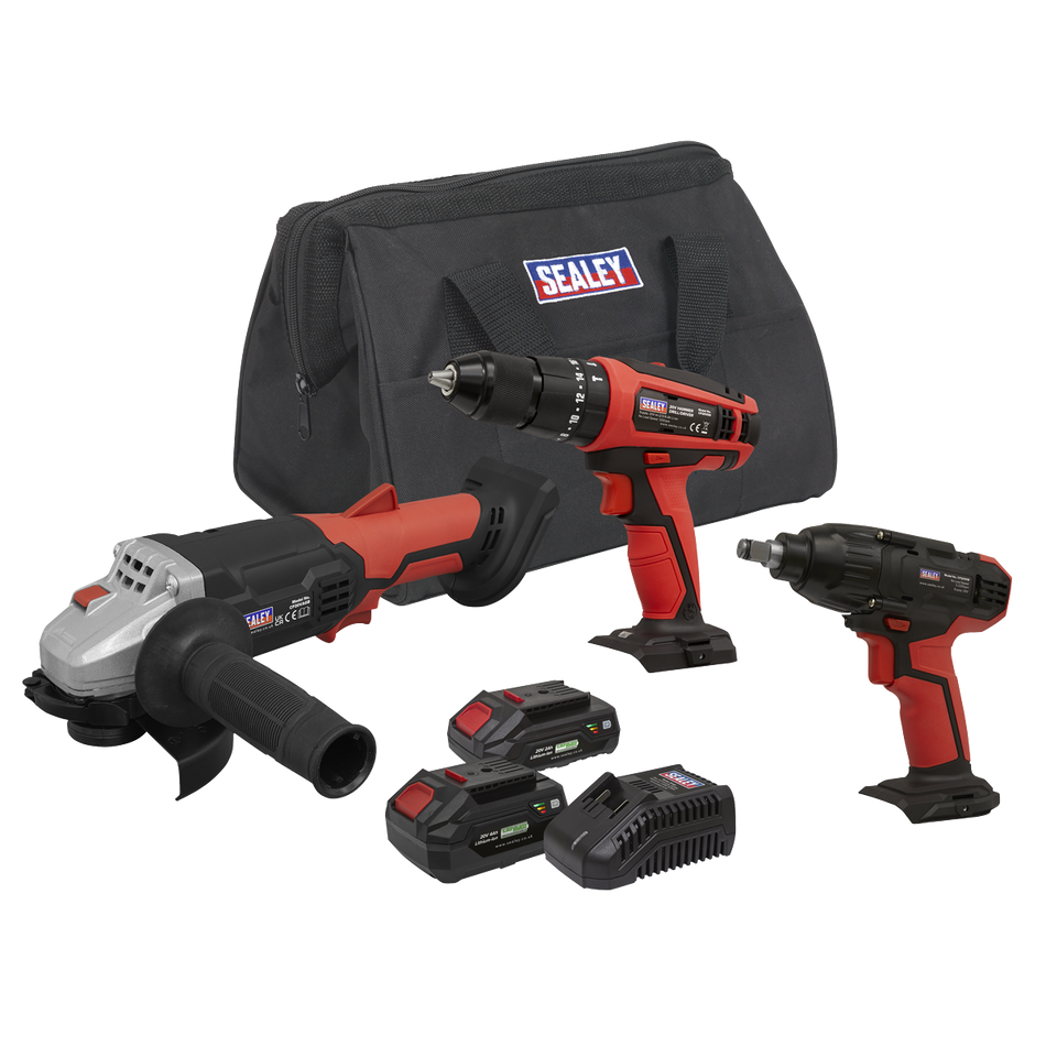 CP20VCOMBO1 3 x SV20 Series Cordless Tool Combo Kit 20V - 2 Batteries