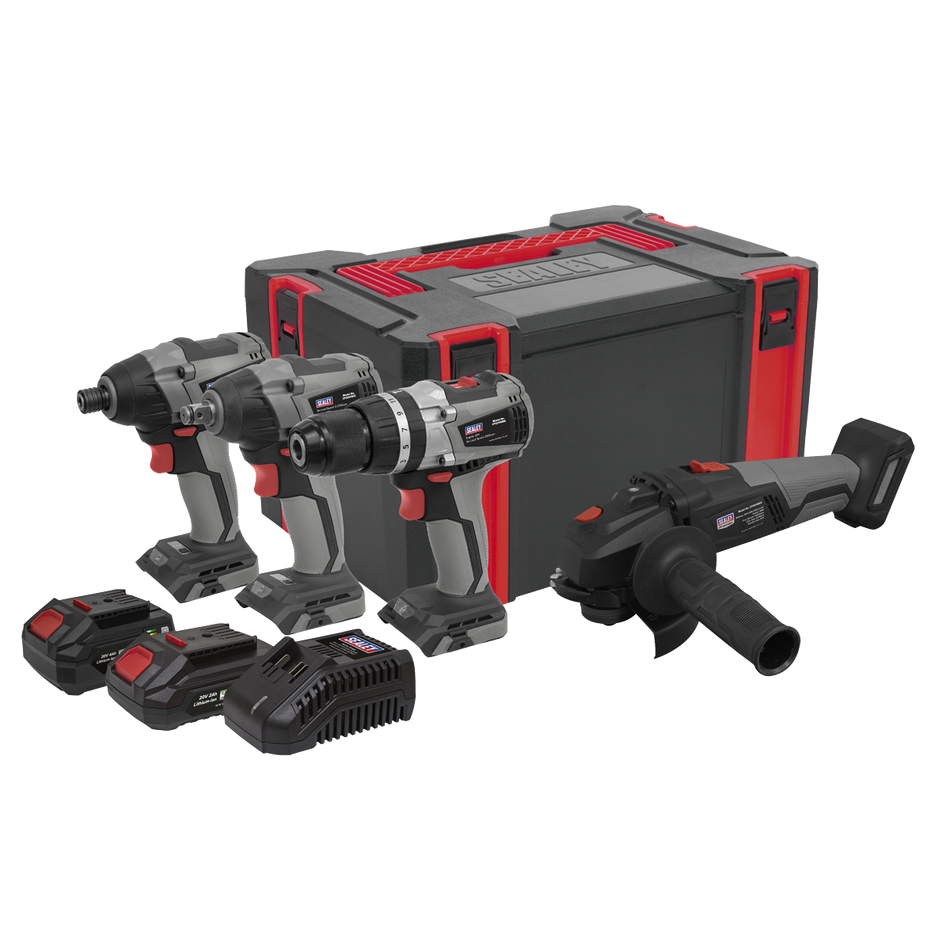 CP20VCOMBOX1 4 x SV20 Series Cordless Brushless Power Tool Kit 20V - 2 Batteries