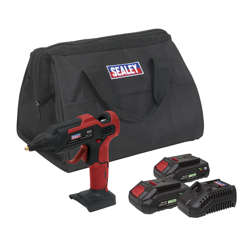 CP20VGGKIT SV20 Series Cordless Glue Gun Kit 20V 2Ah - 2 Batteries