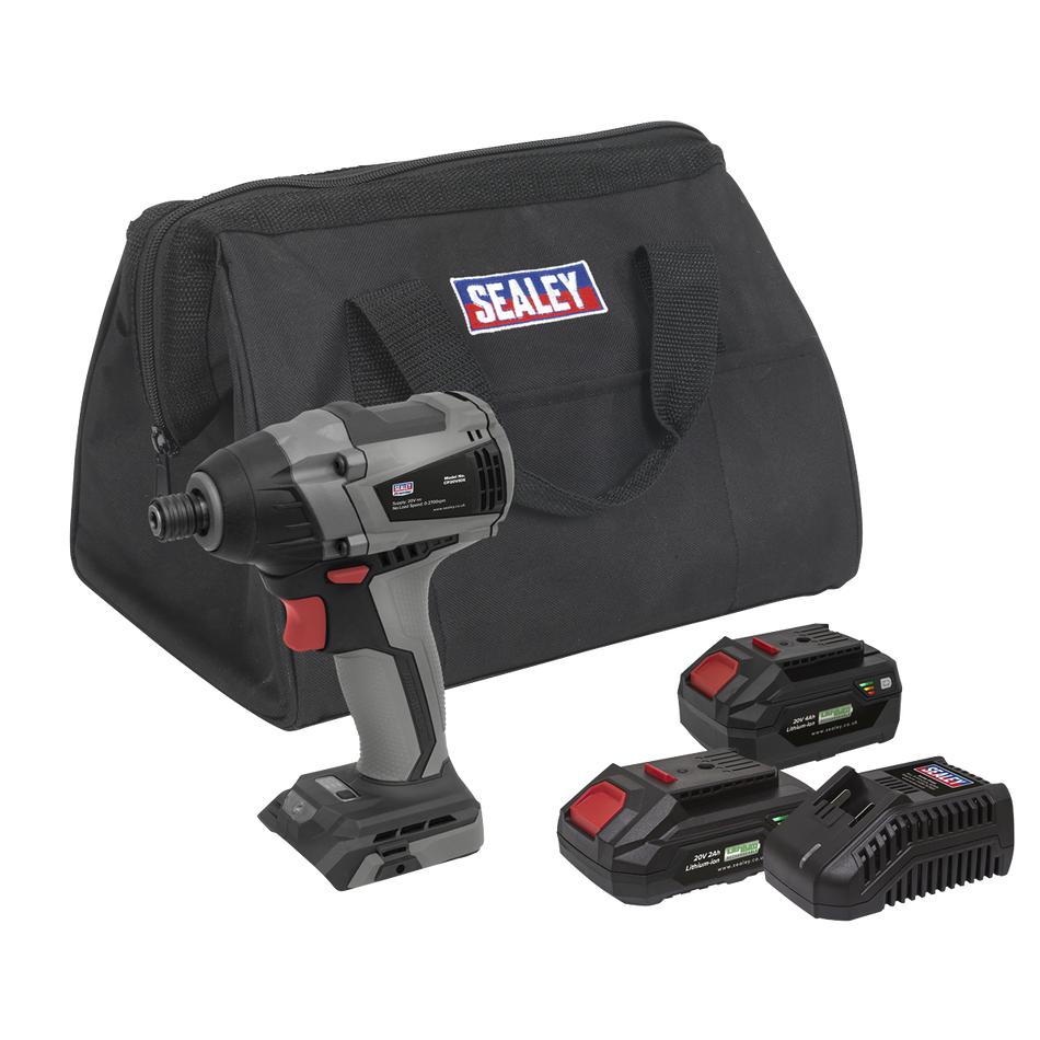 CP20VIDXKIT Premier SV20 Series 1/4"Hex Brushless Cordless Impact Driver Kit 20V - 2 Batteries