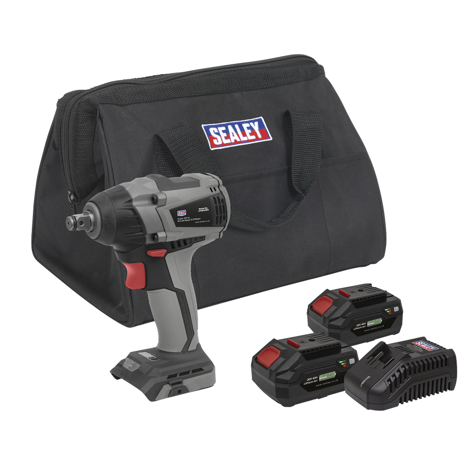 CP20VIWXKIT SV20 Series 1/2"Sq Drive Brushless Cordless Impact Wrench Kit 20V 4Ah - 2 Batteries