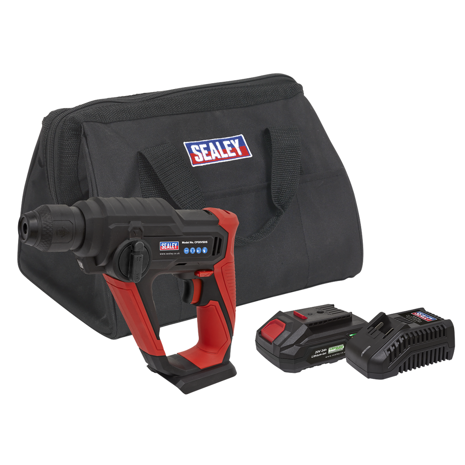 CP20VSDSKIT1 SV20 Series SDS Plus Cordless Rotary Hammer Drill Kit 20V 2Ah