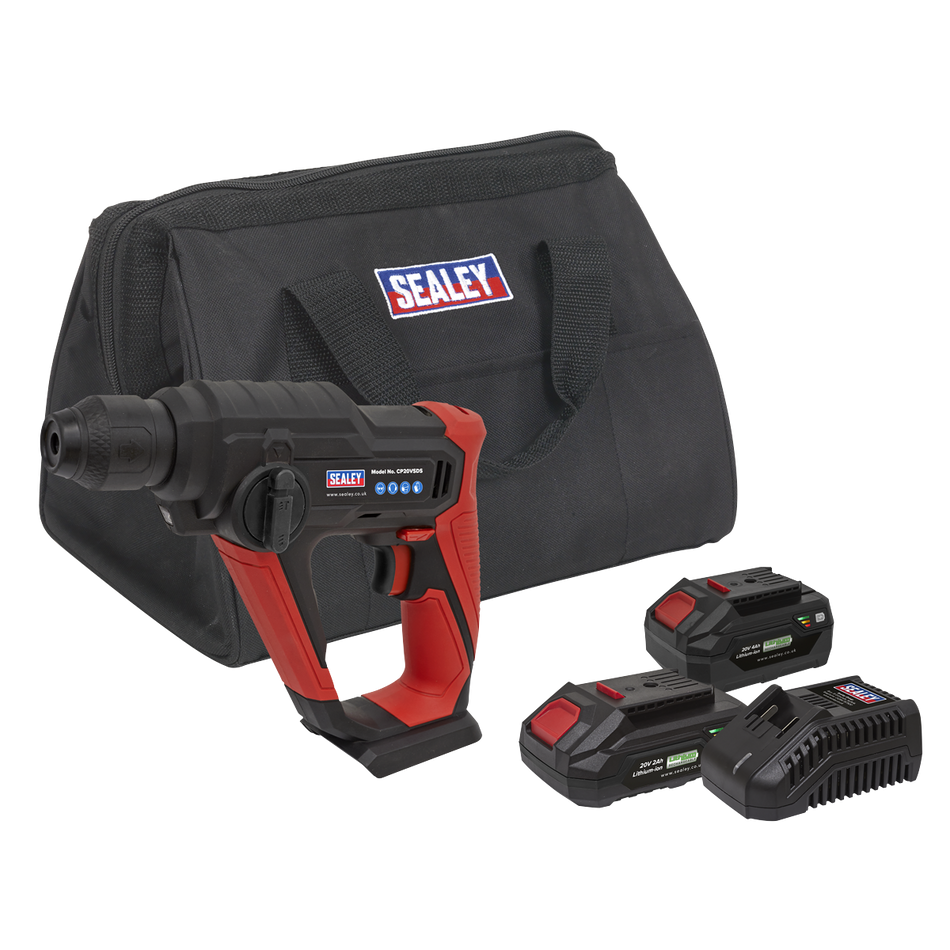 CP20VSDSKIT SV20 Series SDS Plus Cordless Rotary Hammer Drill Kit 20V - 2 Batteries