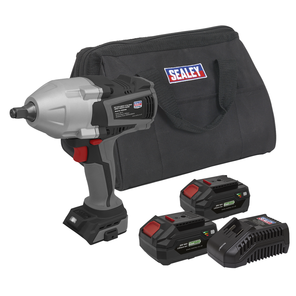 CP20VXIWKIT1 SV20 Series Brushless Cordless Impact Wrench Kit 20V 4Ah - 2 Batteries