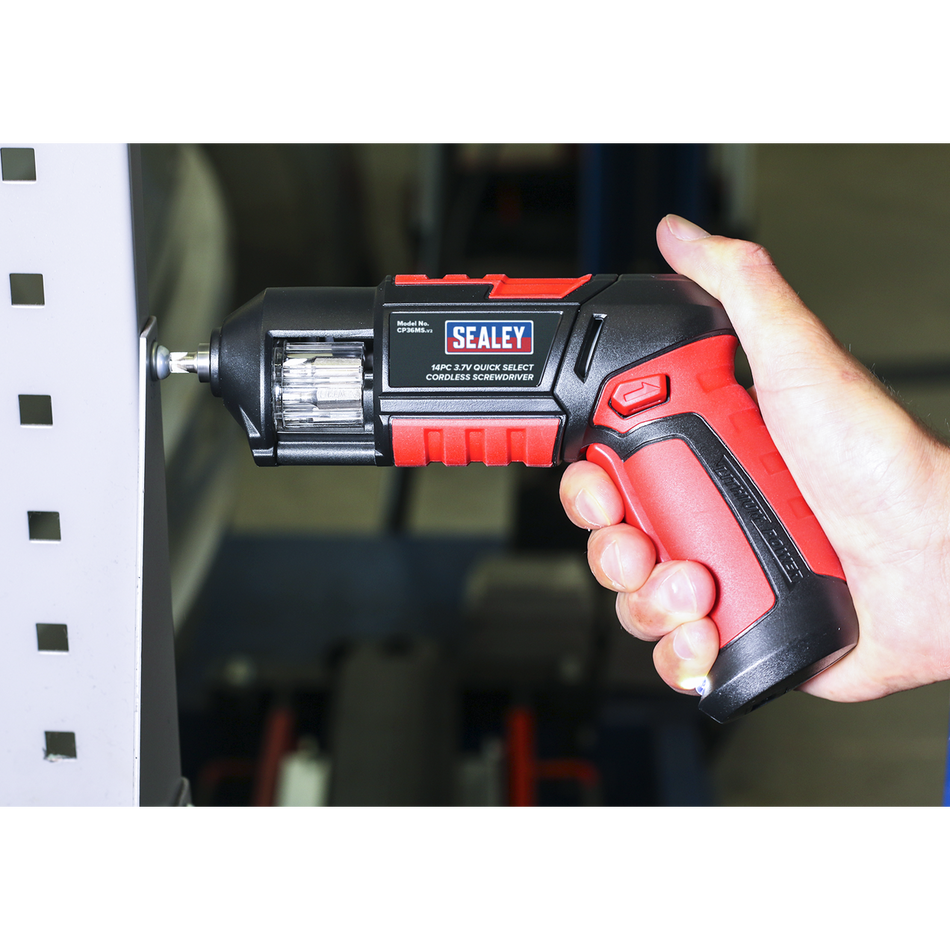 CP36MS Cordless Quick Select Screwdriver 3.7V 14pc
