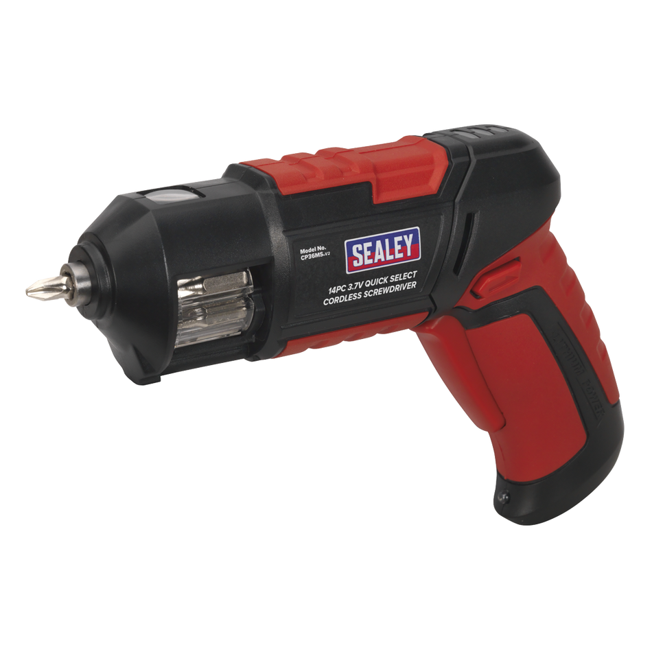 CP36MS Cordless Quick Select Screwdriver 3.7V 14pc