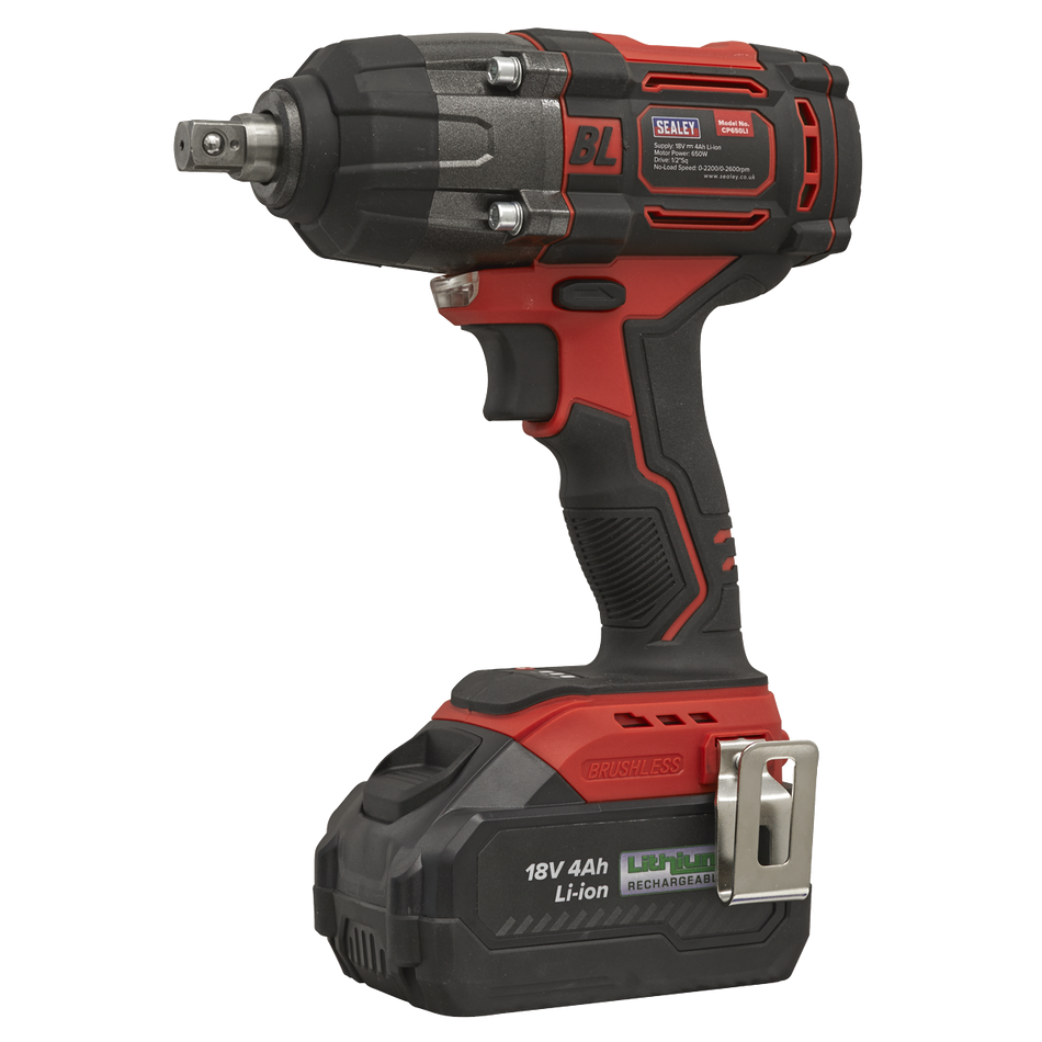 CP650LI 1/2"Sq Drive Cordless Brushless Impact Wrench 18V 4Ah
