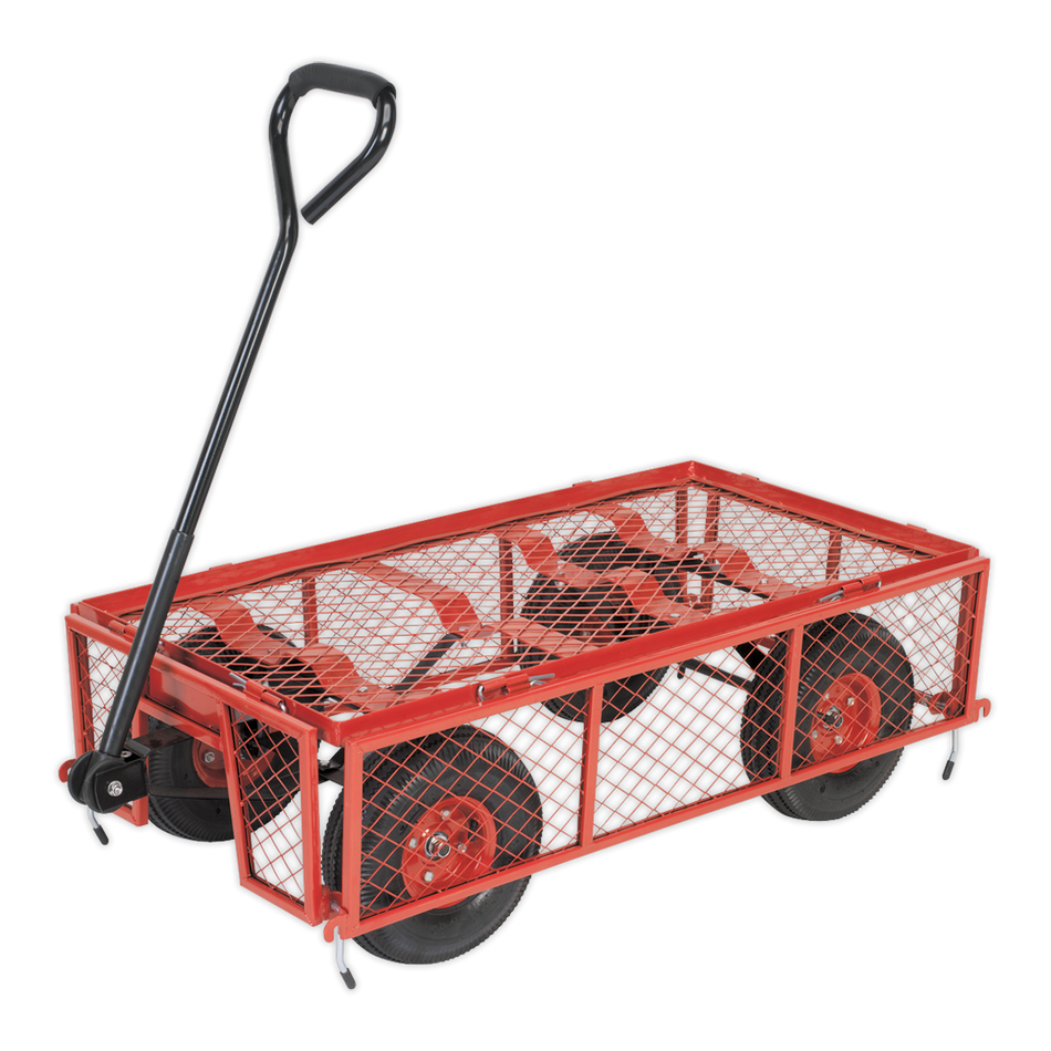 CST997 Platform Truck with Removable Sides & Pneumatic Tyres 200kg Capacity