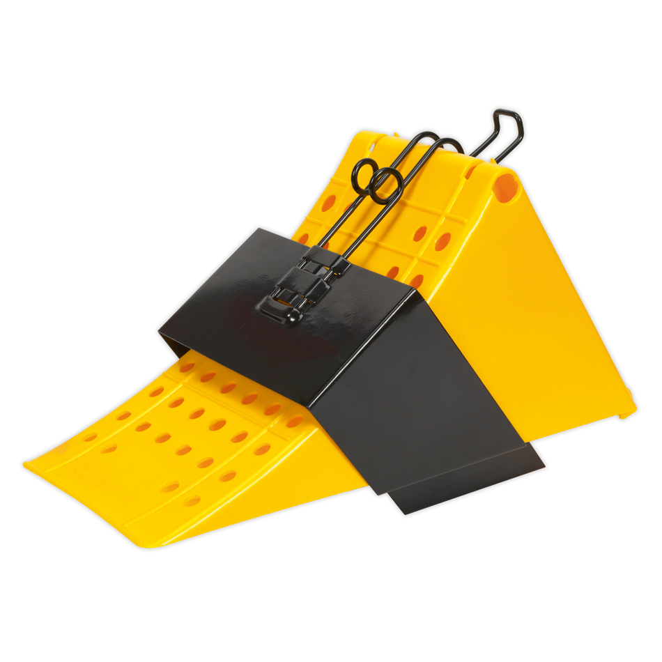 CV127 Commercial Wheel Chock with Bracket