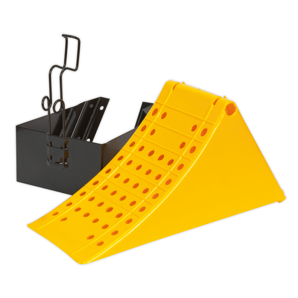CV127 Commercial Wheel Chock with Bracket