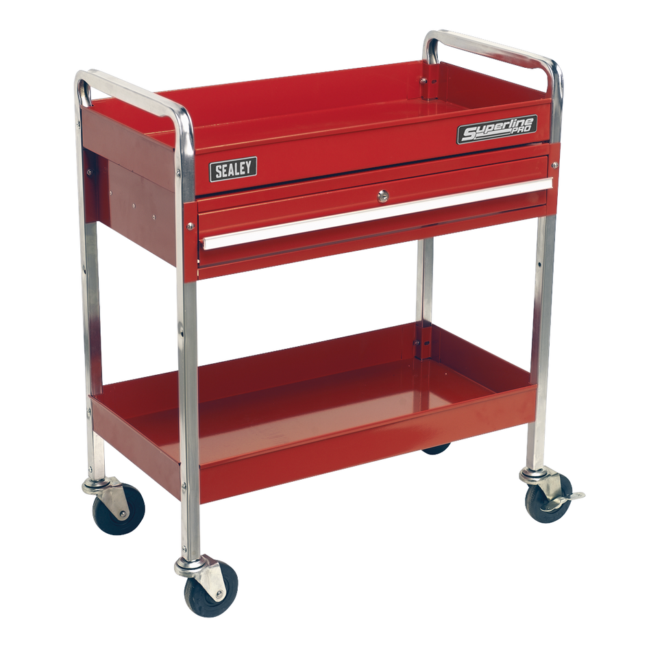 CX101D Superline PRO Heavy-Duty Trolley with Lockable Drawer 2-Level