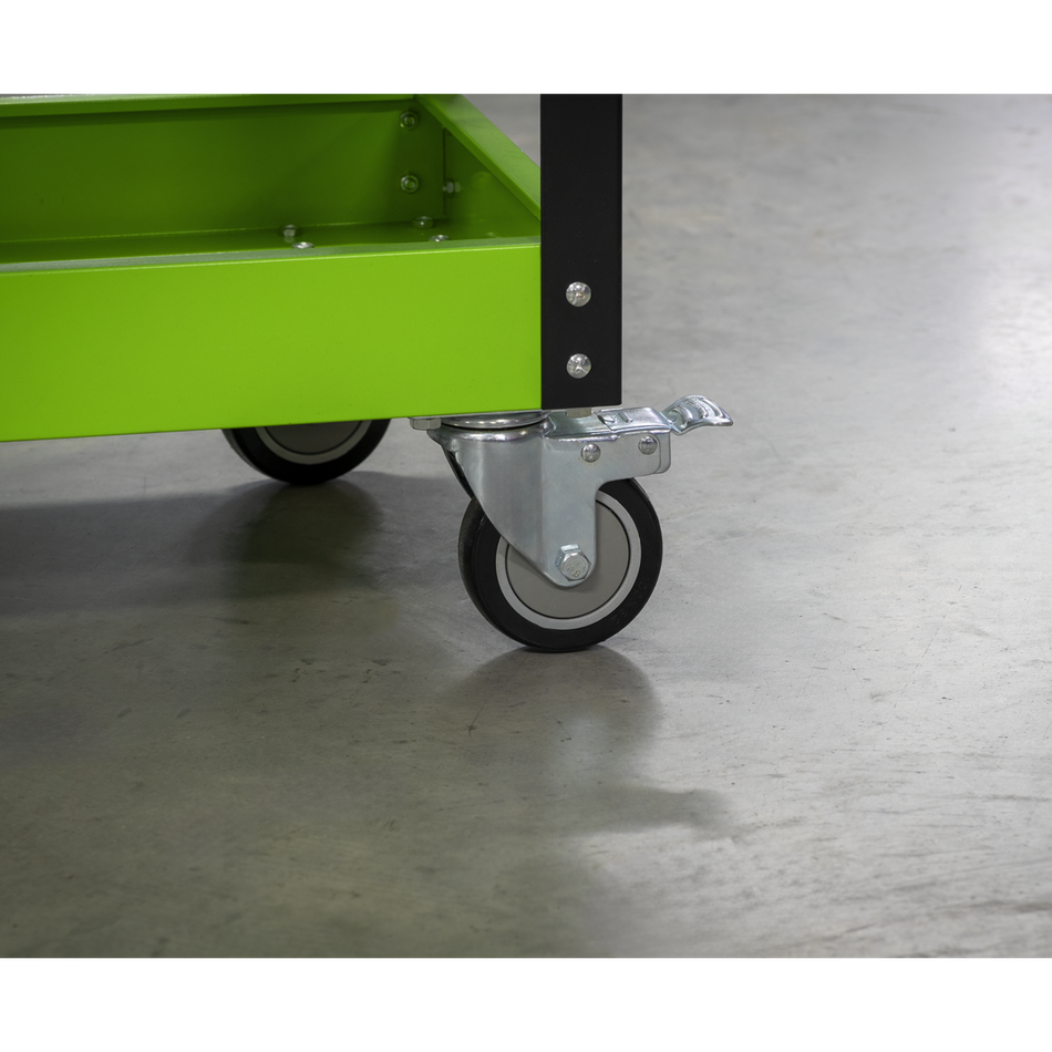 CX110HV Superline PRO Heavy-Duty Workshop Trolley 3-Level - Hi-Vis Green