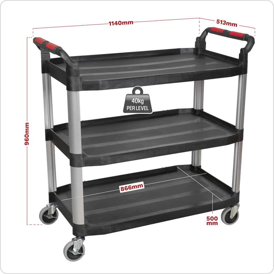CX310 Composite Workshop Trolley 3-Level/3 Wall