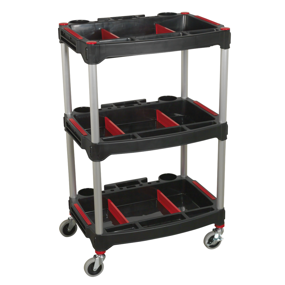 CX313 Composite Workshop Trolley with Parts Storage 3-Level