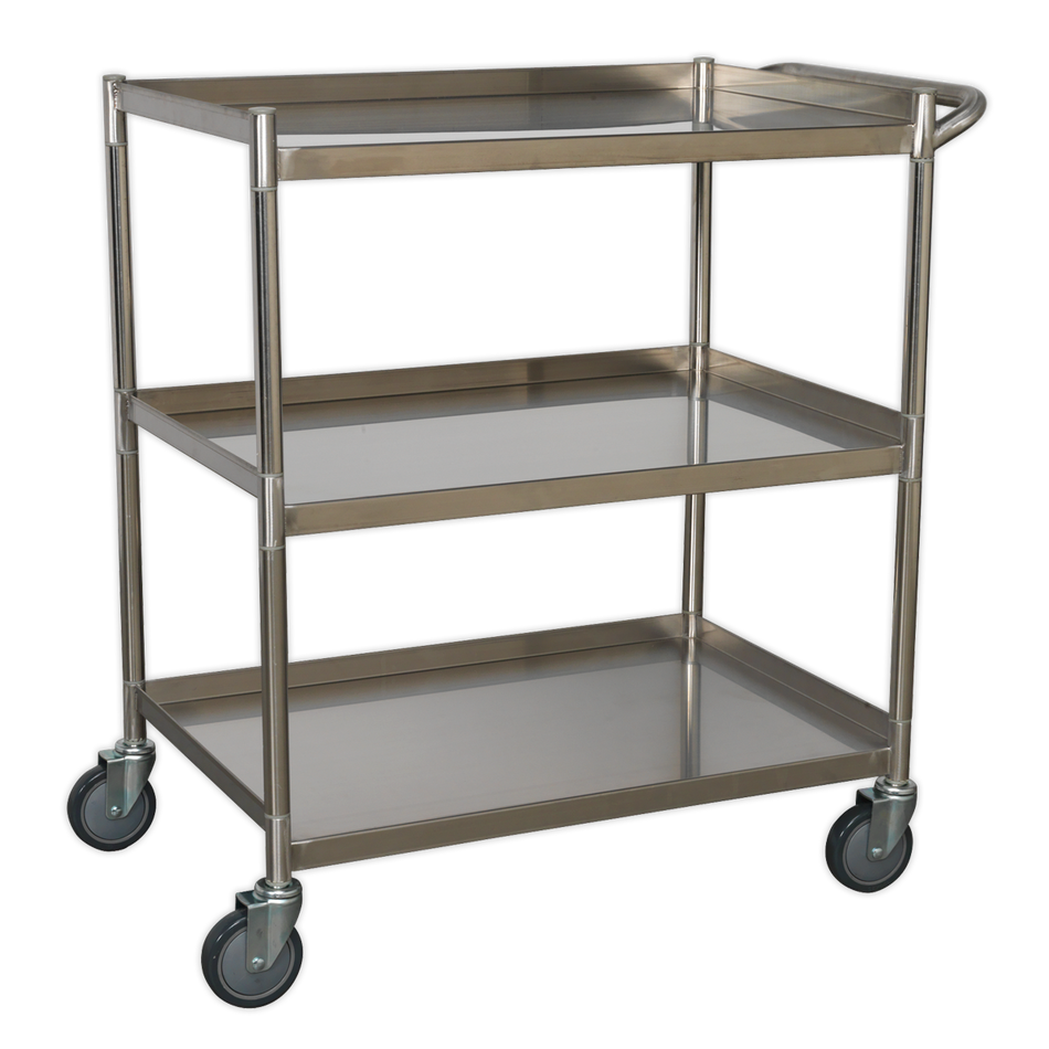 CX410SS Premier Stainless Steel Workshop Trolley 3-Level
