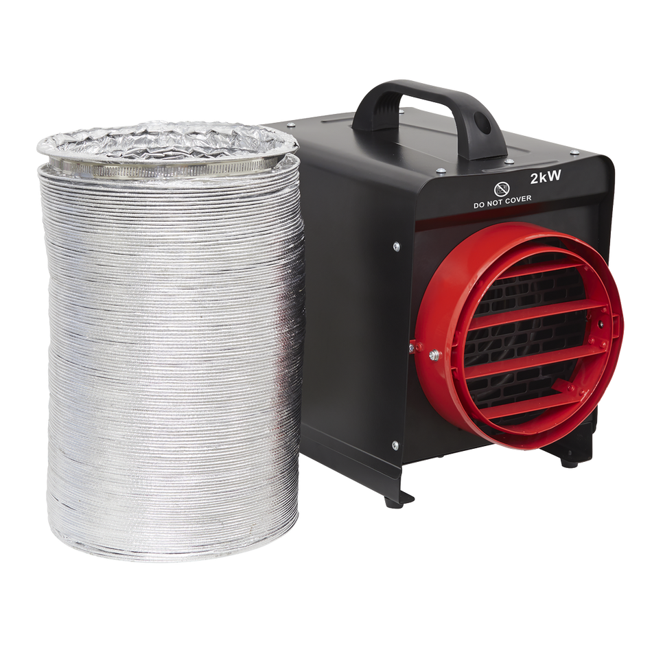 DEH2001 Industrial Fan Heater with Ducting 2kW