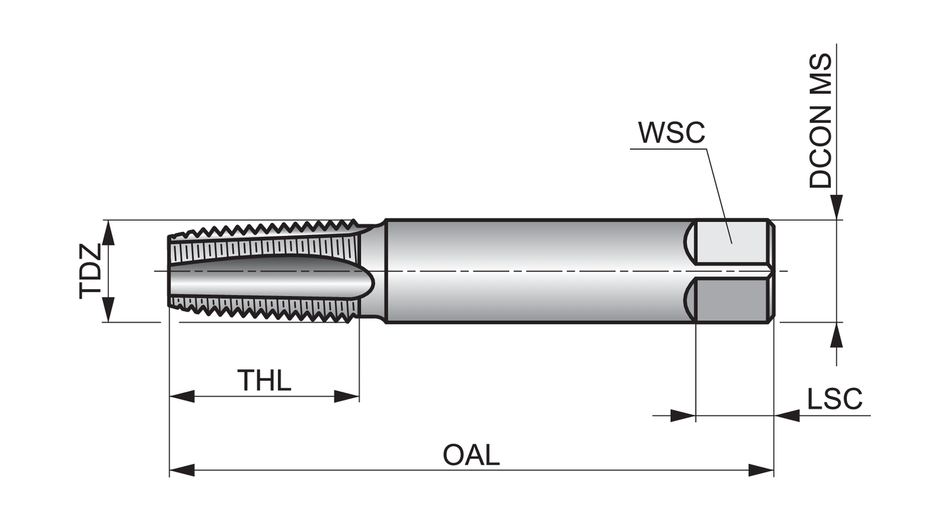 E5503/8 HSS Straight Flute Serial Hand Tap Rc(BSPT) ISO Standard