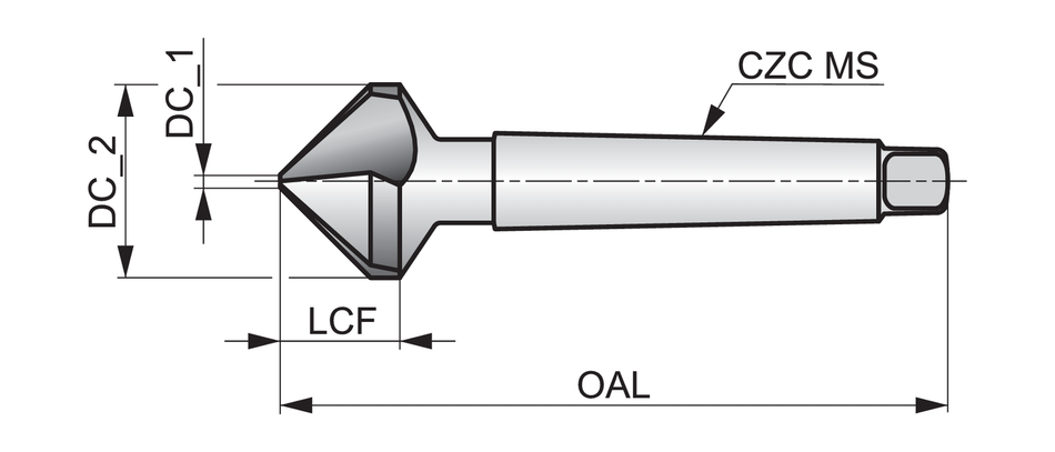 G13840.0 Morse Taper Shank Countersink - 90deg