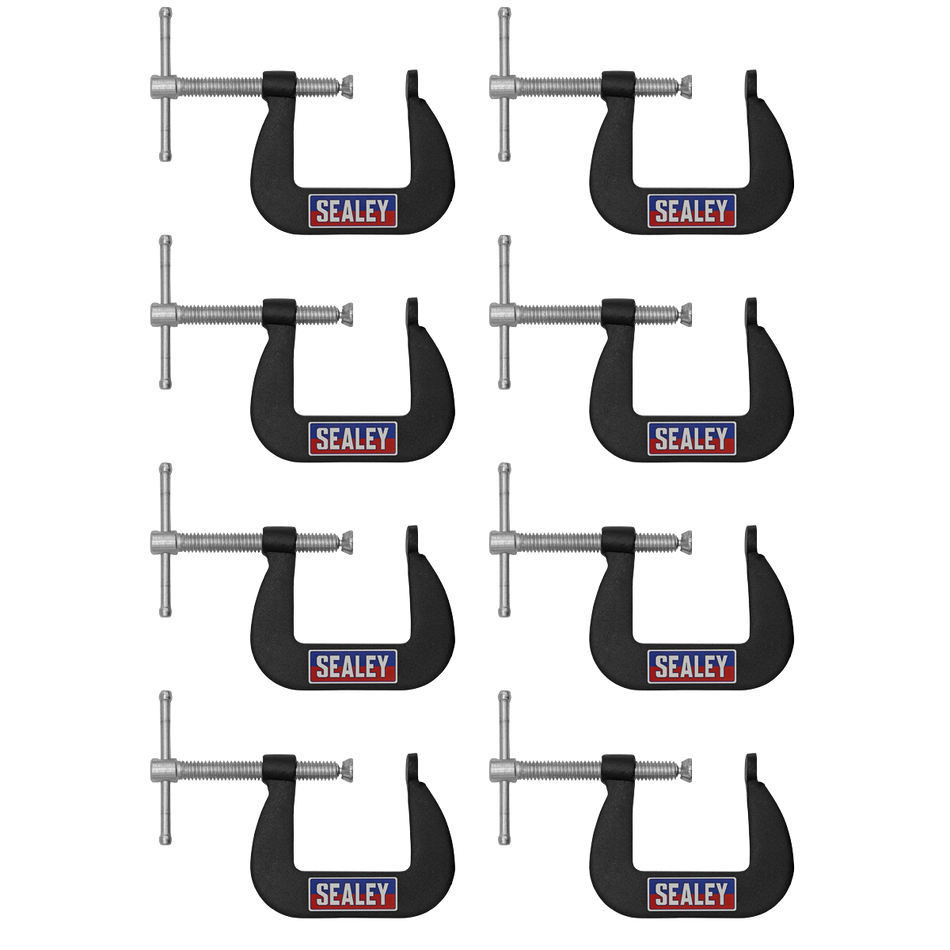 GCC03 Junior C-Clamp Set 38 x 38mm 8pc