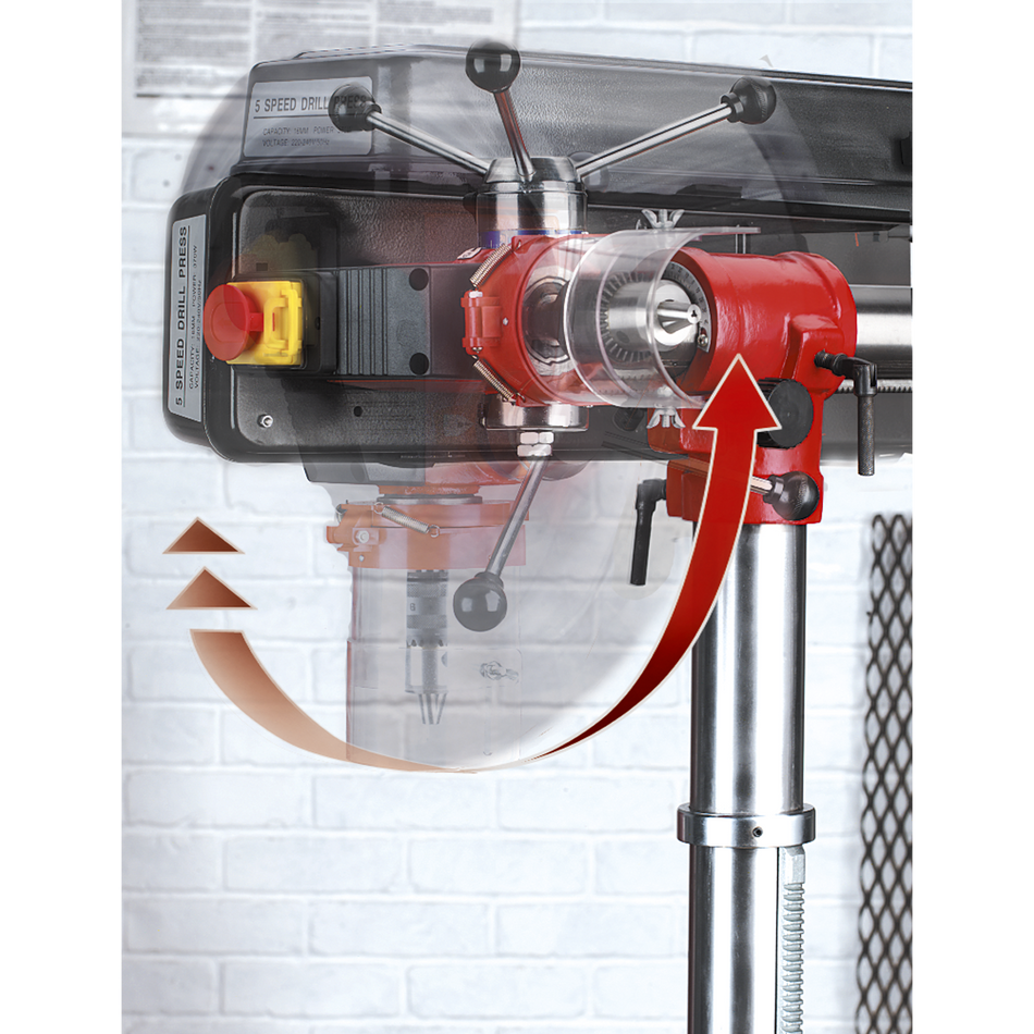 GDM1630FR Floor Standing Radial Pillar Drill 5-Speed 550W/230V