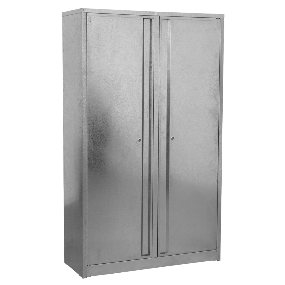 GSC110385 4-Shelf Galvanized Steel Floor Cabinet - Extra-Wide