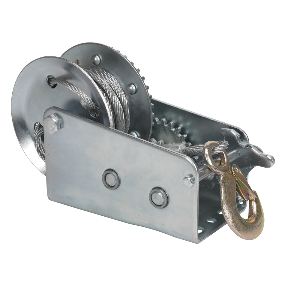 GWC2000M Geared Hand Winch with Cable 900kg Capacity