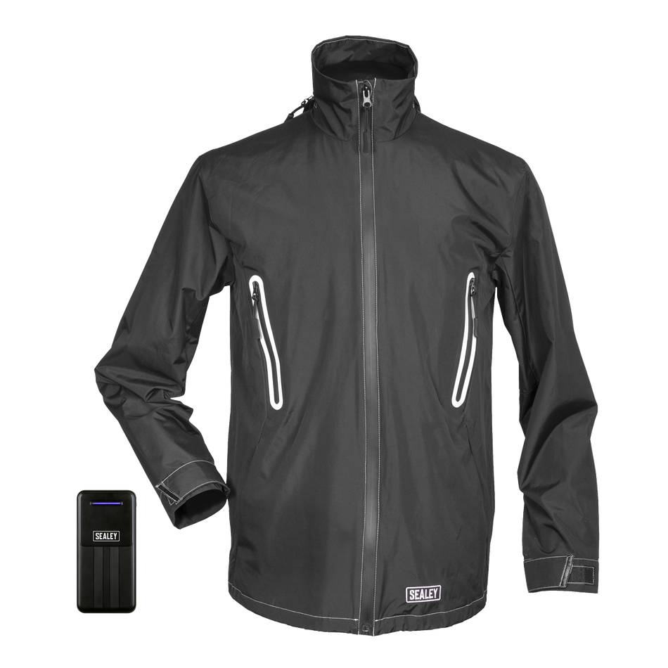 HJ05KIT 5V Heated Rain Jacket with Power Bank 20Ah - Small
