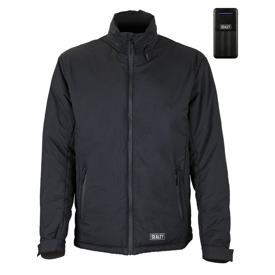 HJ07KIT 5V Heated Rain Jacket with Power Bank 20Ah - Large