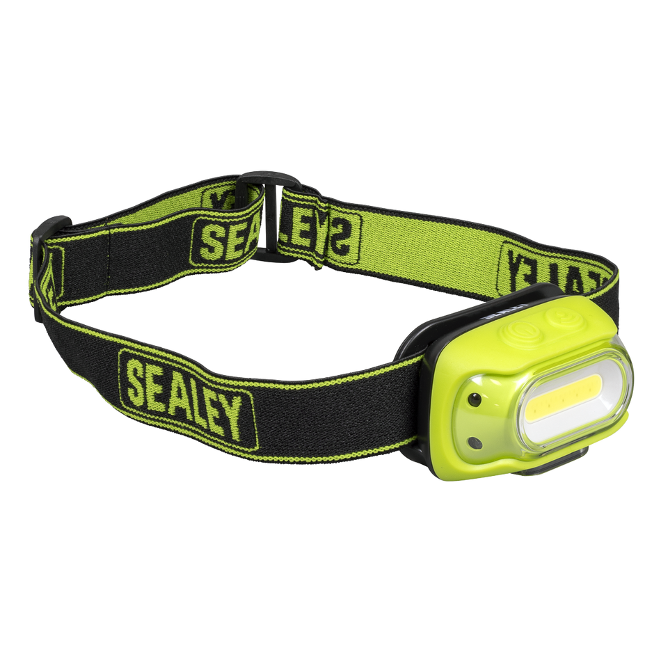 HT08RG Rechargeable Head Torch with Auto-Sensor 8W COB LED - Green