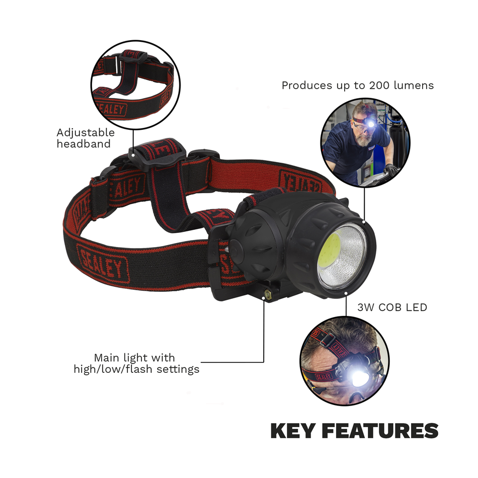 HT101 Head Torch 3W COB LED