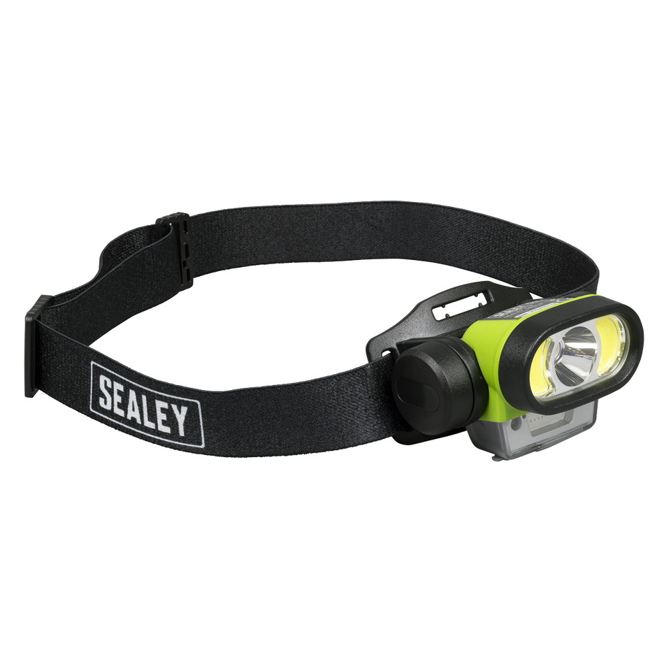 HT400LED Rechargeable Head Torch with Auto-Sensor 5W & 3W COB LED