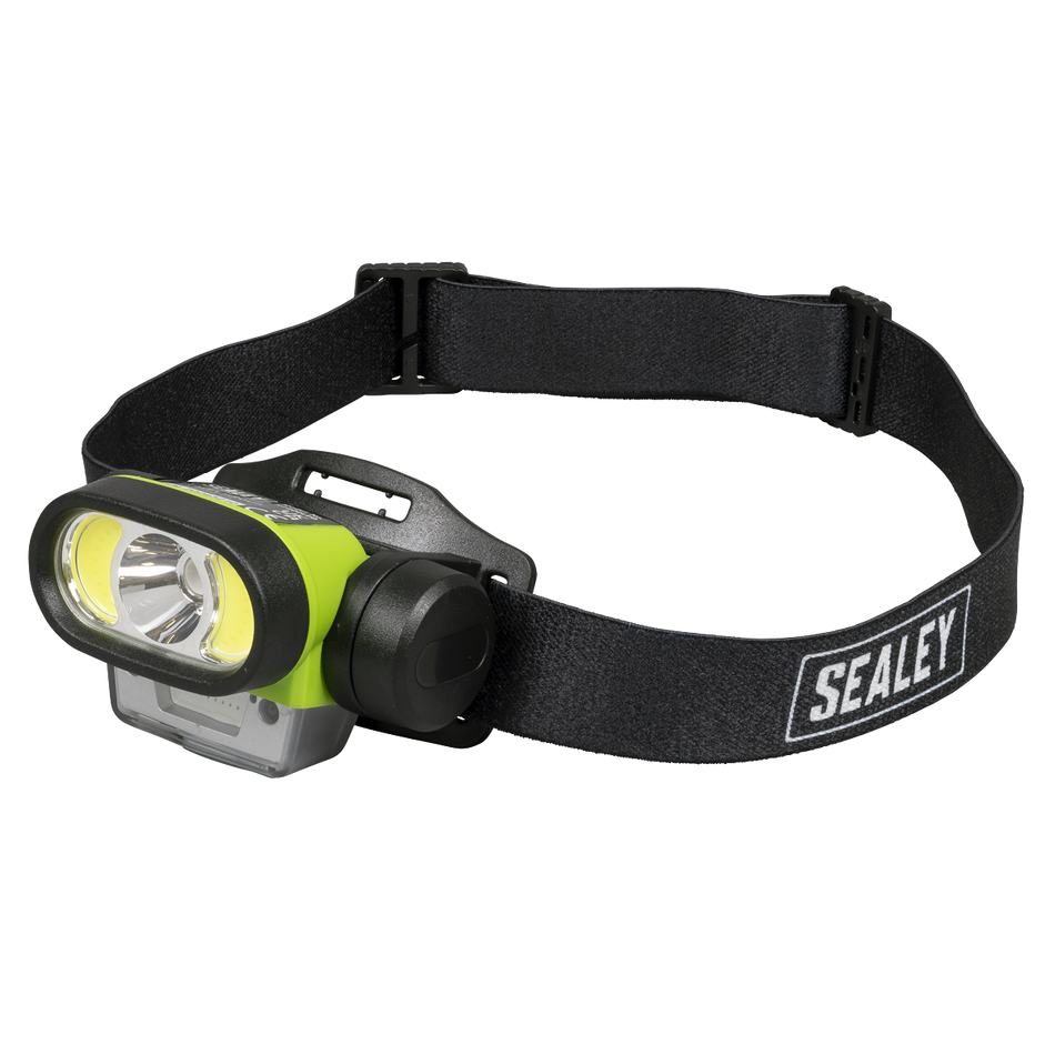 HT400LED Rechargeable Head Torch with Auto-Sensor 5W & 3W COB LED