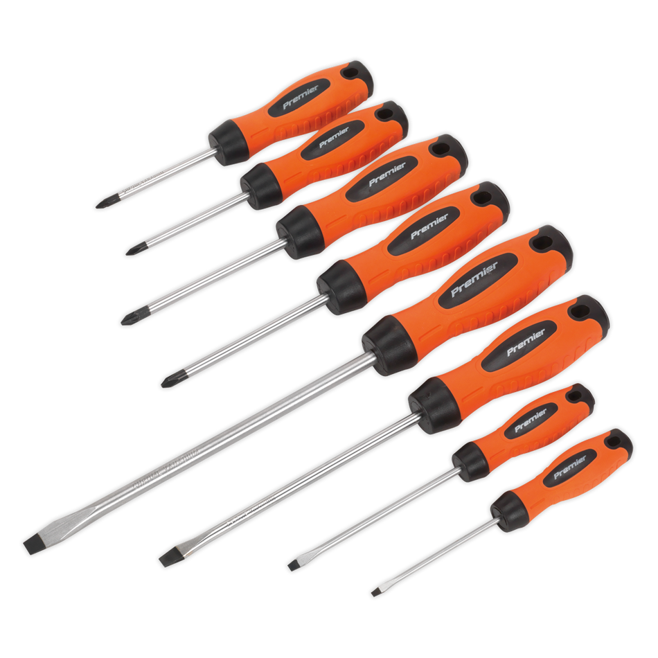 HV003 Premier Screwdriver Set 8pc - Hi-Vis Orange