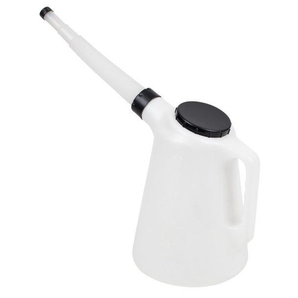 JDL5 Oil Container with Flexible Spout 5L - Black Lid