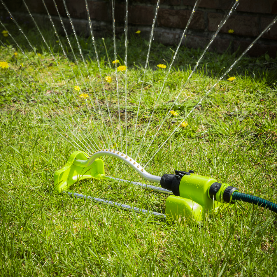 JS2122 Oscillating Water Sprinkler 17 Nozzles with Brass Heads