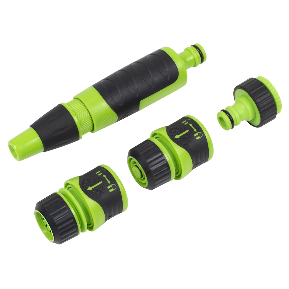 JS9611 Deluxe Hose Nozzle & Connector Set 4pc
