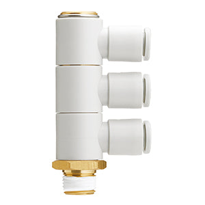 KQ2VT08-03AS Brass Fitting 3/8 Male Thread 8mm Tube