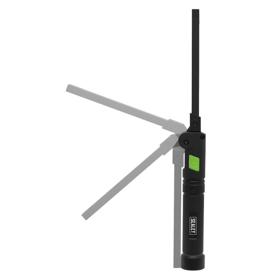 LED02G Rechargeable Aluminium Folding Pocket Light 2 COB & 1 SMD LED