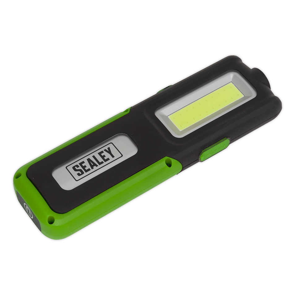 LED318G Rechargeable Inspection Light with Power Bank 5W COB & 3W SMD LED - Green