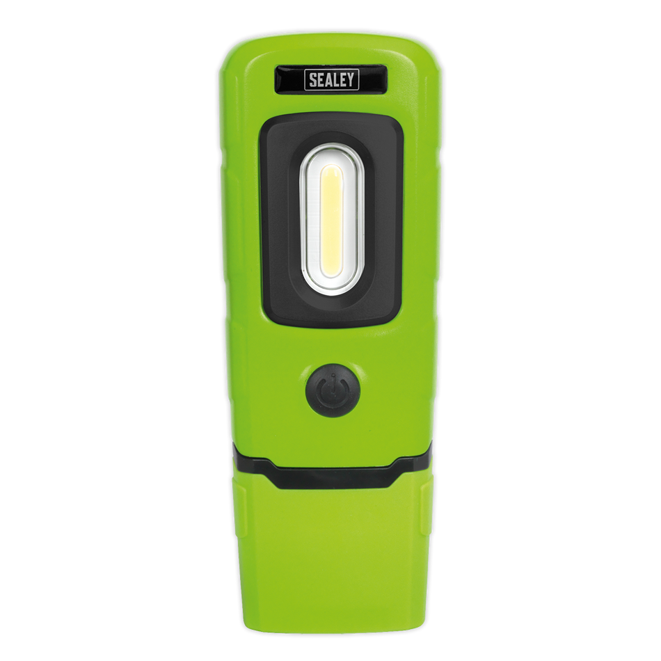 Rechargeable 360deg Inspection Light 3W COB & 1W SMD LED - Green