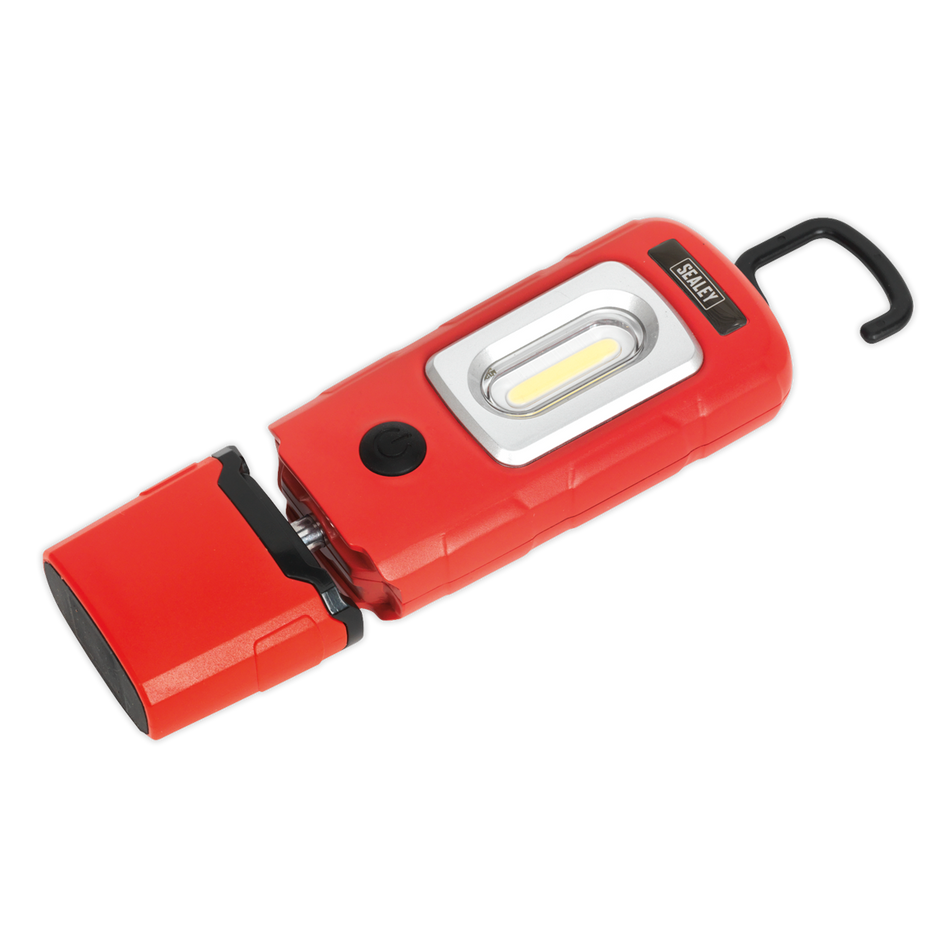 Rechargeable 360deg Inspection Light 3W COB & 1W SMD LED - Red