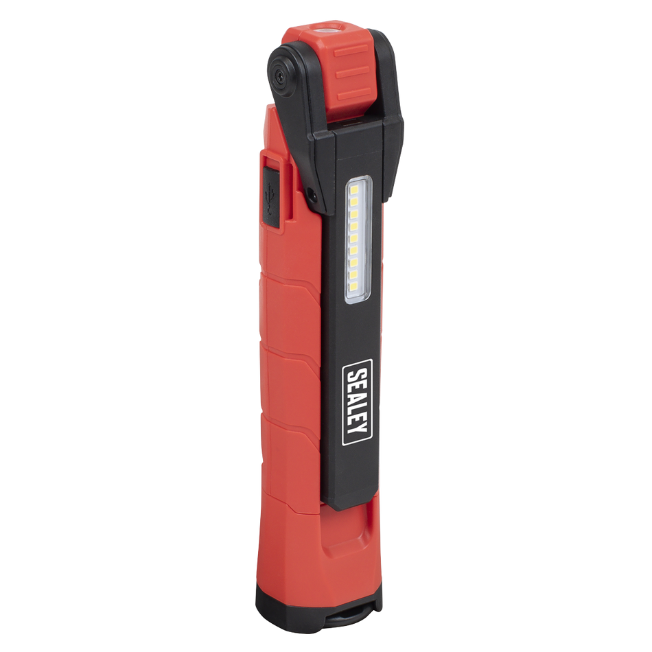 Rechargeable 360deg Inspection Light 10W & 2 x 4W SMD LED - Red