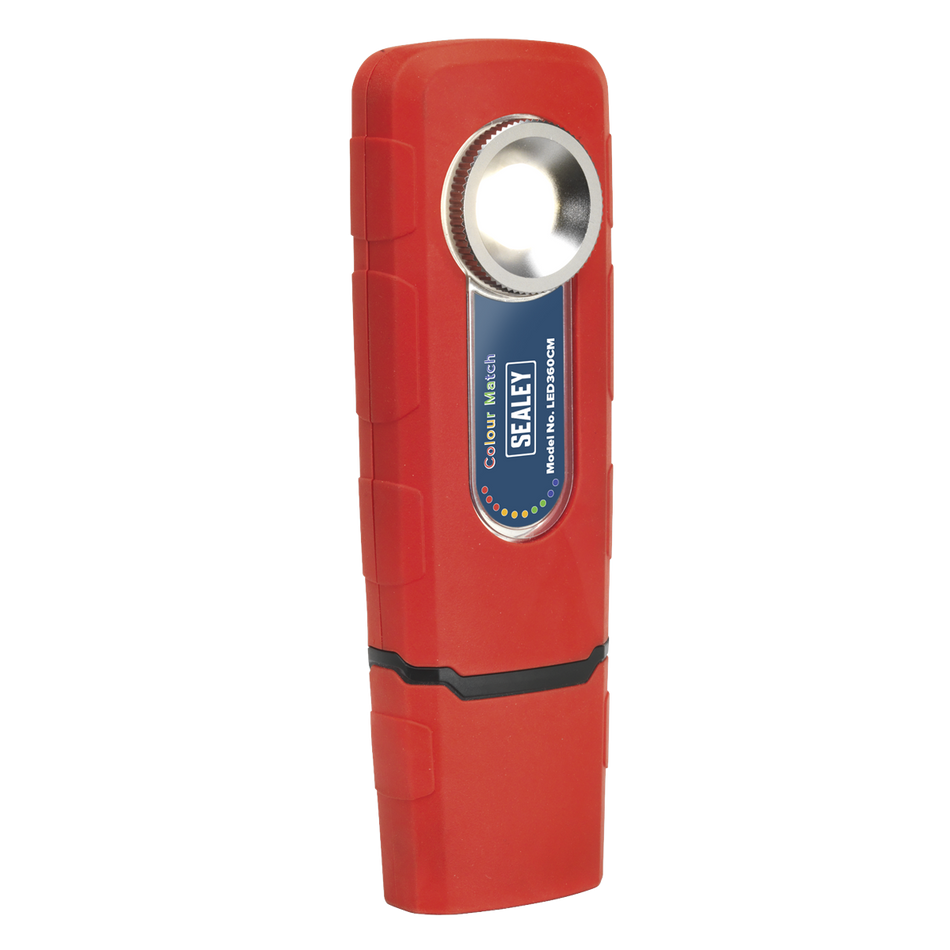 360deg Rechargeable Inspection Light 5W COB LED Colour Match CRI 96 - 3-Colour