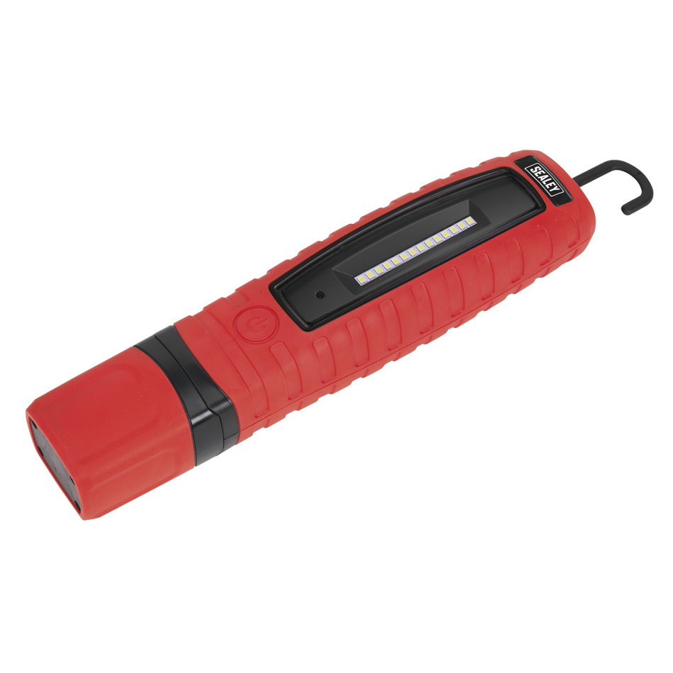 Rechargeable 360deg Inspection Light 8W & 3W SMD LED - Red