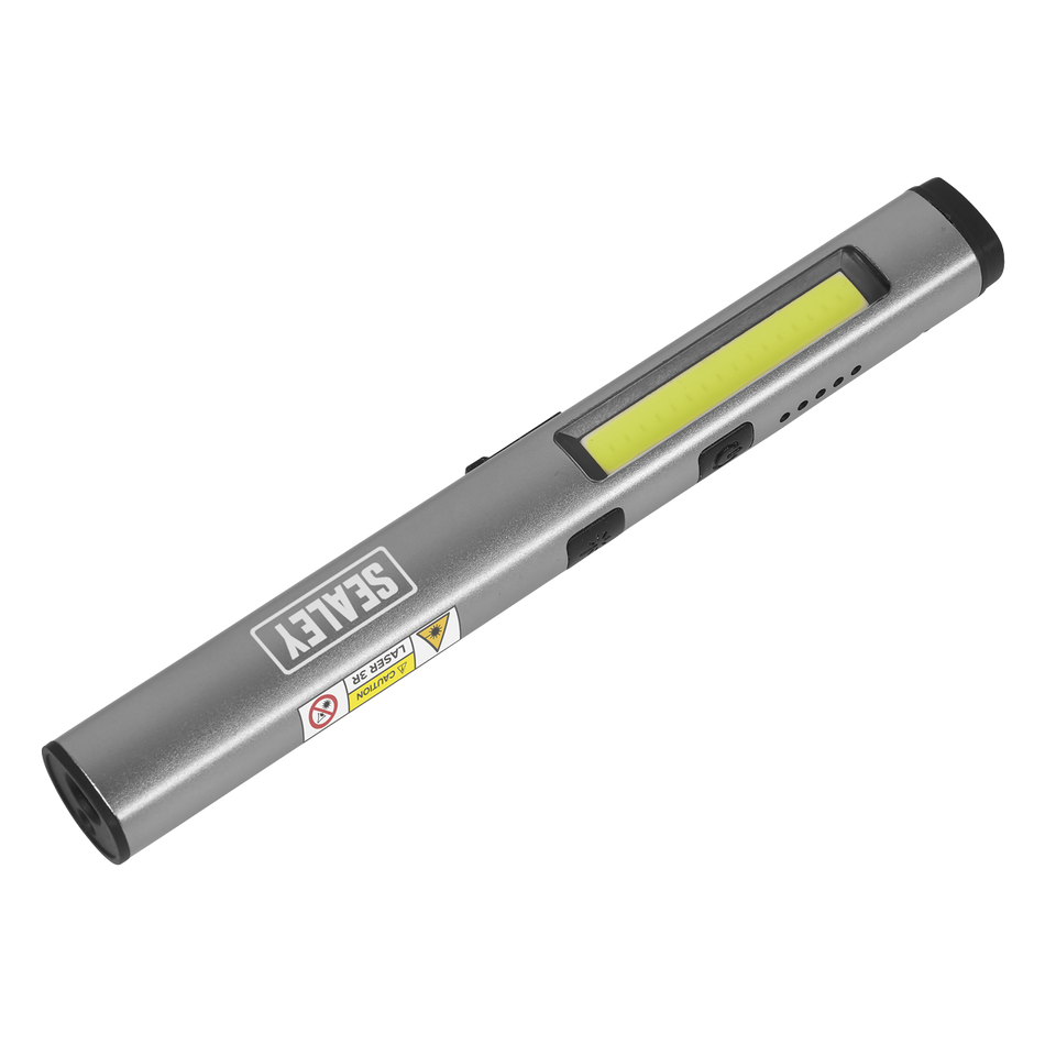 LED450UV Rechargeable UV Penlight Torch with Laser Pointer 5W COB & 3W SMD LED